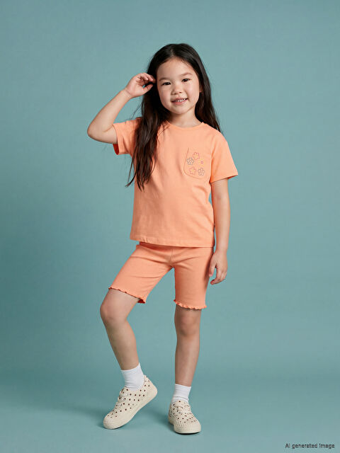 LCW Kids Fitilli Kız Çocuk Kısa Tayt