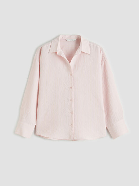 LCW Vision Çizgili Oversize Kadın Gömlek - S6MK13Z8-DUQ