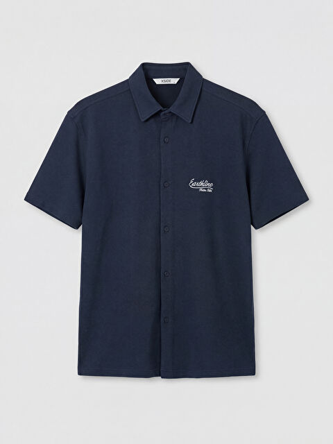 XSIDE Relax Fit Nakışlı Erkek Gömlek - S6MK42Z8-J2Y