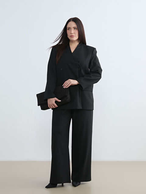 Soulife Kruvaze Yaka Kadın Blazer Ceket	