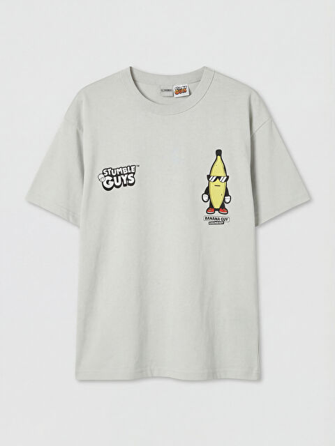 LCW Kids Bisiklet Yaka Stumble Guys Baskılı Erkek Çocuk Tişört