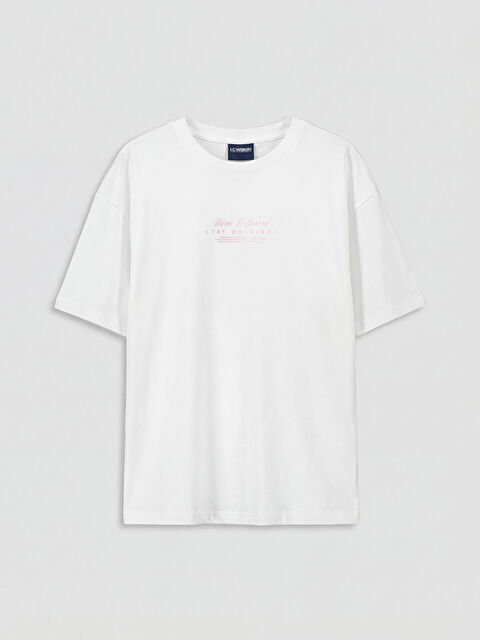 LCW Kids Bisiklet Yaka Baskılı Kız Çocuk Tişört - S6ML02Z4-FFB