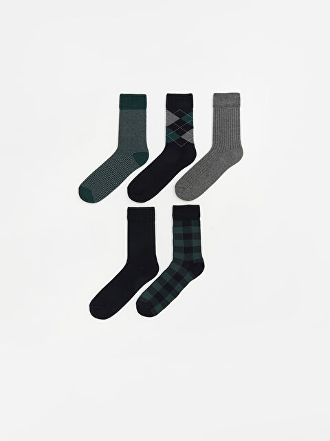 LCW ACCESSORIES Desenli Erkek Soket Çorap 5'li - S6ML14Z8-K00