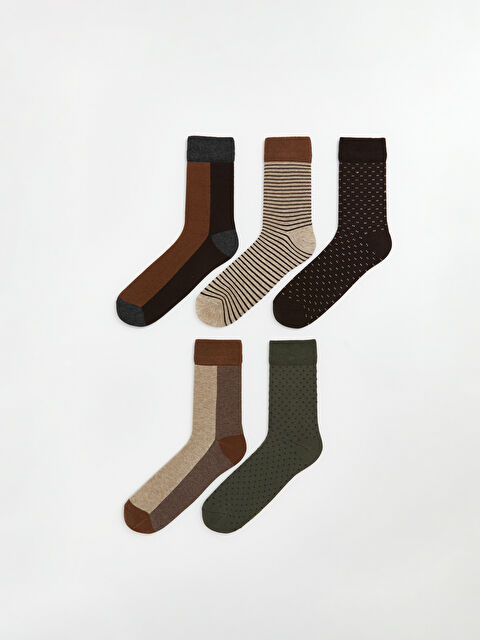 LCW ACCESSORIES Desenli Erkek Soket Çorap 5'li - S6ML16Z8-K00