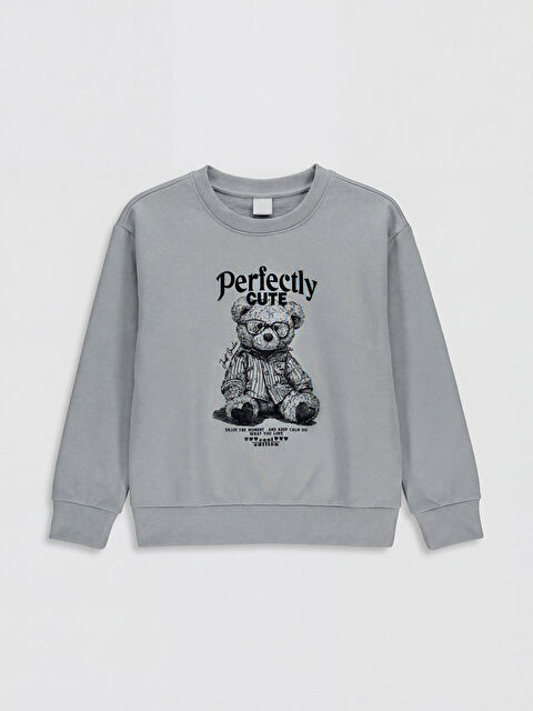 LCW Kids Girl GREY Sweatshirt - S6ML27Z4-13E