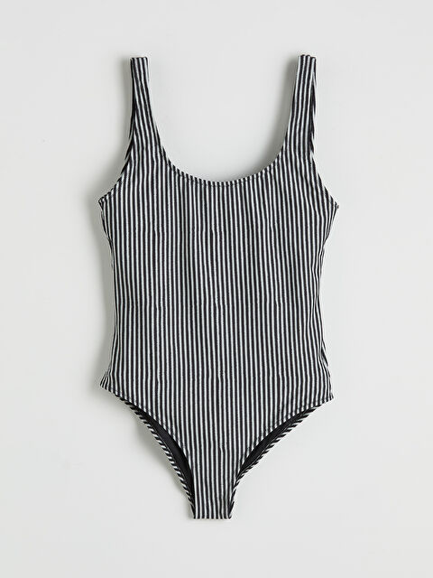 Soulife Dikişli Pedli Çizgili Kadın Mayo - S6ML68Z8-LEG