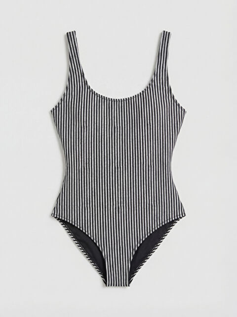 Soulife Dikişli Pedli Çizgili Kadın Mayo