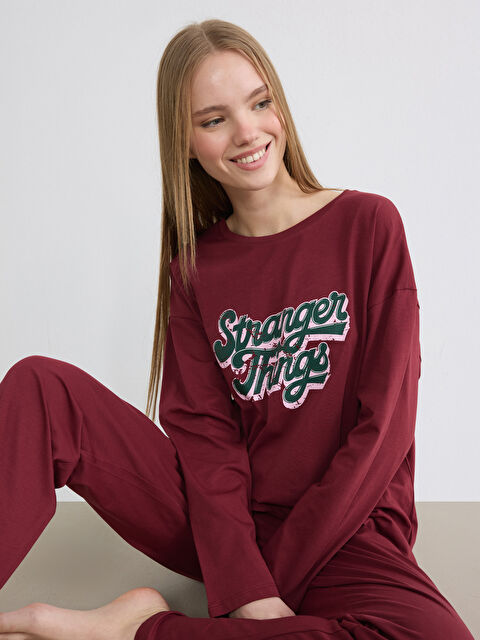 LCW Young Stranger Things Baskılı Kadın Pijama Takım - S6ML74Z8-HMS