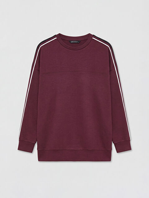 LCW Modest Bisiklet Yaka Oversize Kadın Sweatshirt Tunik - S6ML92Z8-HNV