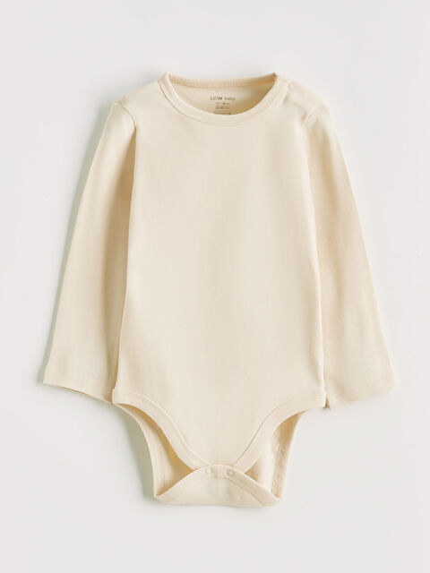 LCW baby Bisiklet Yaka Erkek Bebek Çıtçıtlı Body - S6ML94Z1-FPK