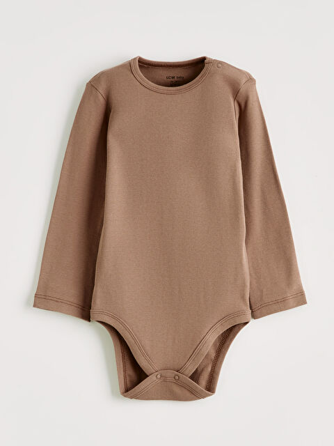 LCW baby Bisiklet Yaka Erkek Bebek Çıtçıtlı Body - S6ML94Z1-GVW