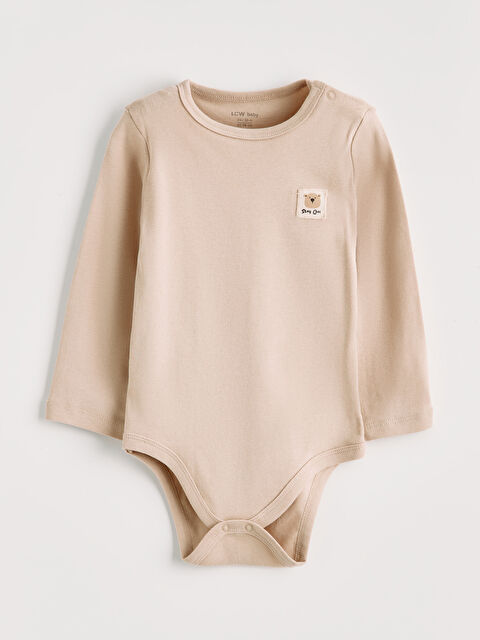 LCW baby Bisiklet Yaka Erkek Bebek Çıtçıtlı Body - S6ML94Z1-YGQ