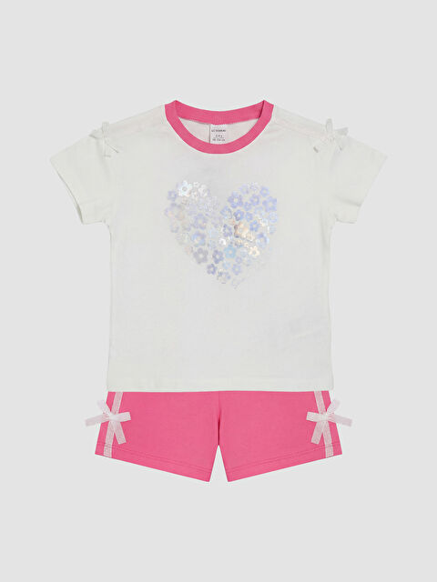 LCW Kids Baskılı Kız Çocuk Takım