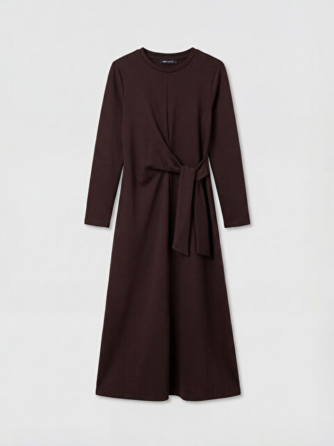 LCWAIKIKI Classic Bisiklet Yaka Bağlama Detaylı Elbise	 - S6MM60Z8-YYP