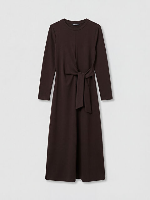 LCWAIKIKI Classic Bisiklet Yaka Bağlama Detaylı Elbise	 - S6MM60Z8-ZEH