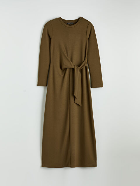 LCWAIKIKI Classic Bisiklet Yaka Bağlama Detaylı Elbise - S6MM60Z8-JRS