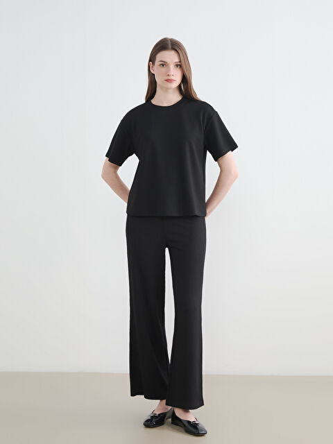 LCW Modest Beli Lastikli Dokulu Kadın Pantolon - S6MM62Z8-CVL