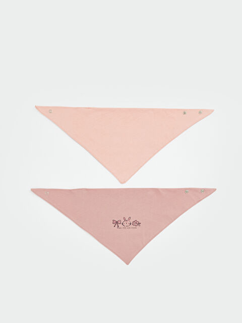 LCW ACCESSORIES Baskılı Kız Bebek Mama Önlüğü 2'li - S6MM72Z1-Y6Q