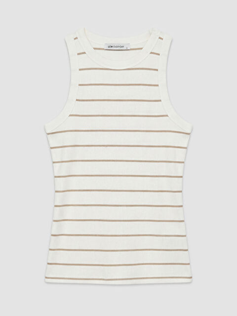 LCW EVERYDAY Bisiklet Yaka Çizgili Kadın Atlet