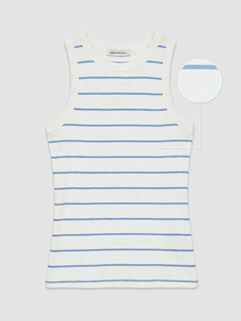 LCW EVERYDAY Bisiklet Yaka Çizgili Kadın Atlet