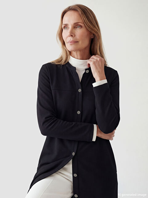 LCW Grace Bisiklet Yaka Modal Karışımlı Kadın Ferace - S6MN36Z8-CVL