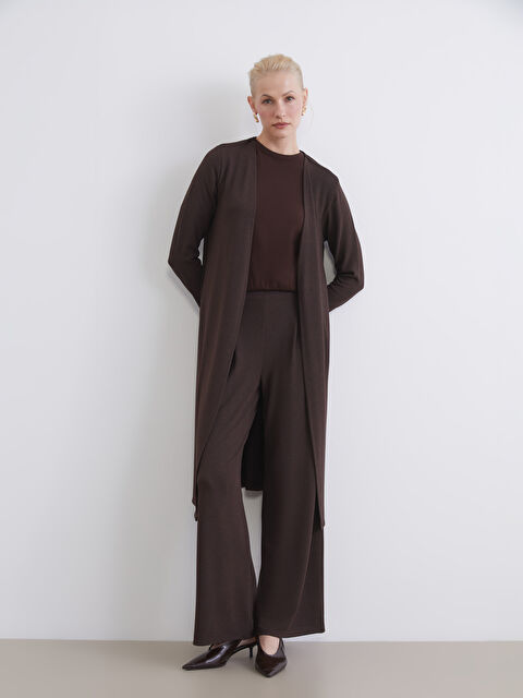 LCWAIKIKI Classic Beli Lastikli Geniş Paça Kadın Pileli Pantolon - S6MN93Z8-YH8