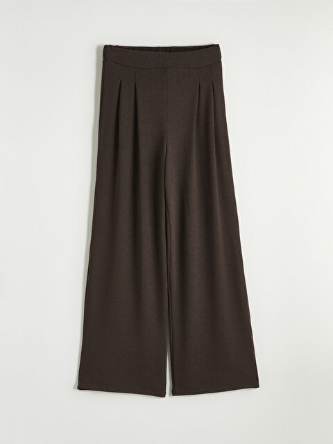 LCWAIKIKI Classic Beli Lastikli Geniş Paça Kadın Pileli Pantolon - S6MN93Z8-YH8