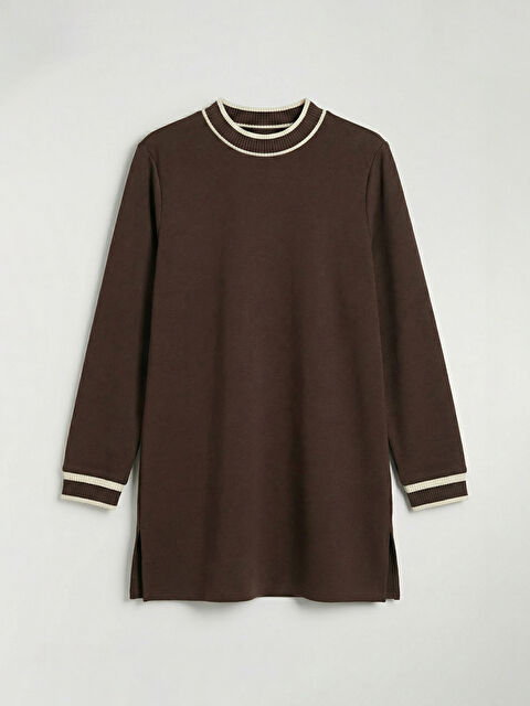 LCWAIKIKI Classic Dik Yaka Soft Touch Kadın Sweatshirt Tunik - S6MO11Z8-HDT