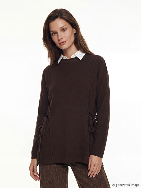 LCW Modest Bisiklet Yaka Kadın Triko Tunik - S6MO14Z8-ZHT