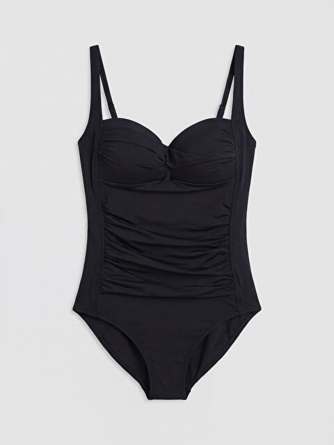 LCW DREAM Kalp Yaka Büzgü Detaylı Kadın Mayo