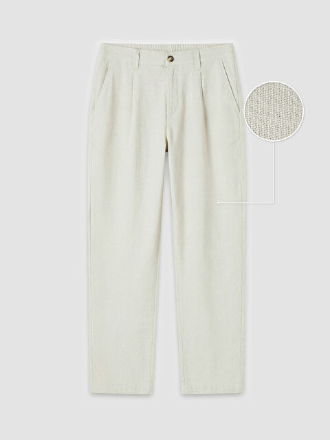 LCW Vision Standart Kalıp Pileli Erkek Dokulu Pantolon