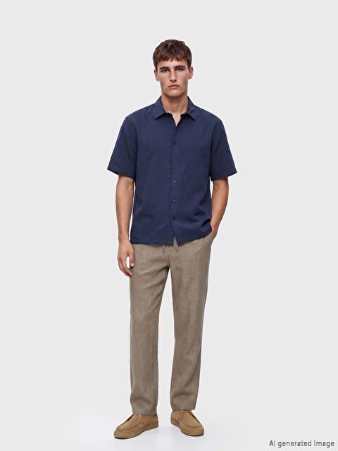 LCW Vision Regular Fit %100 Keten Erkek Pantolon