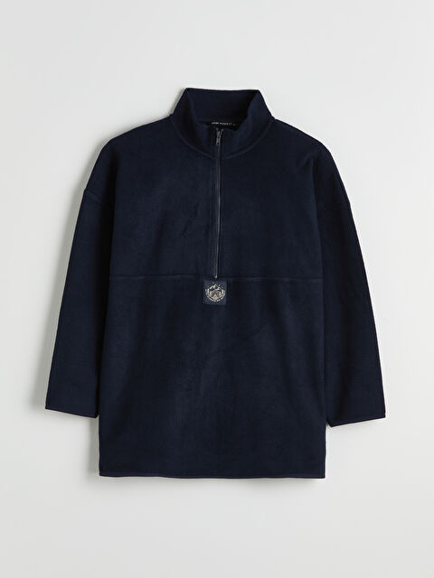 LCW Modest Baskılı Oversize Kadın Pelüş Sweatshirt Tunik - S6MO28Z8-HRZ