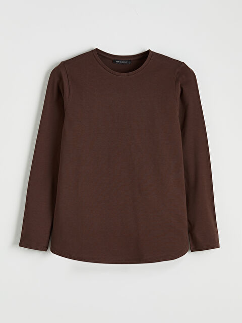 LCWAIKIKI Classic Bisiklet Yaka Kadın Tişört - S6MO48Z8-R39