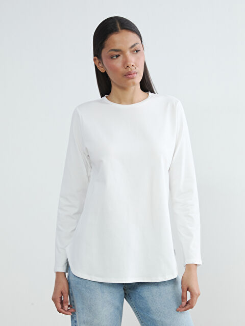 LCWAIKIKI Classic Bisiklet Yaka Kadın Tişört - S6MO48Z8-R9J