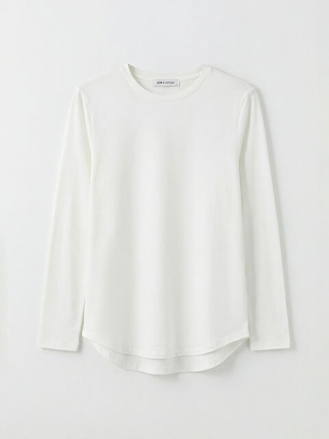 LCWAIKIKI Classic Bisiklet Yaka Kadın Tişört - S6MO48Z8-R9J