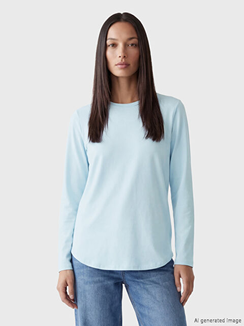 LCW EVERYDAY Bisiklet Yaka Kadın Tişört - S6MO48Z8-QWQ