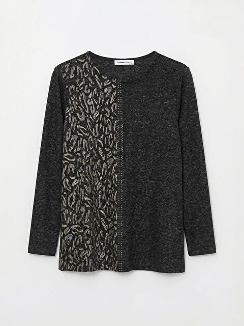 LCW Grace Bisiklet Yaka Desenli Bluz - S6MO54Z8-CVL