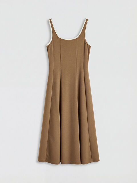 LCW EVERYDAY U Yaka Askılı Peplum Elbise - S6MO77Z8-JSE