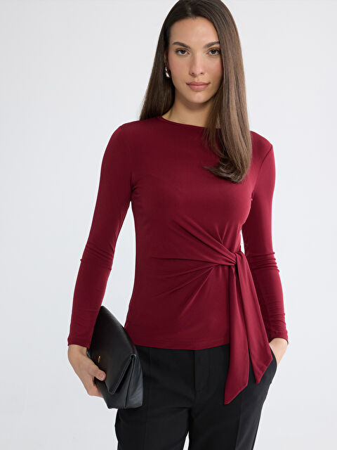 LCWAIKIKI Classic Bisiklet Yaka Bağlama Detaylı Kadın Body - S6MO86Z8-HJE