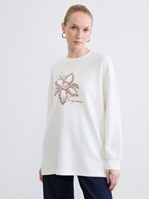 LCWAIKIKI Classic Baskılı Soft Touch Oversize Kadın Tunik - S6MO91Z8-R9J