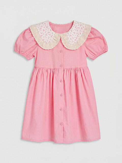 LCW Kids Bebe Yaka Balon Kollu Kız Çocuk Elbise - S6MP66Z1-FNL