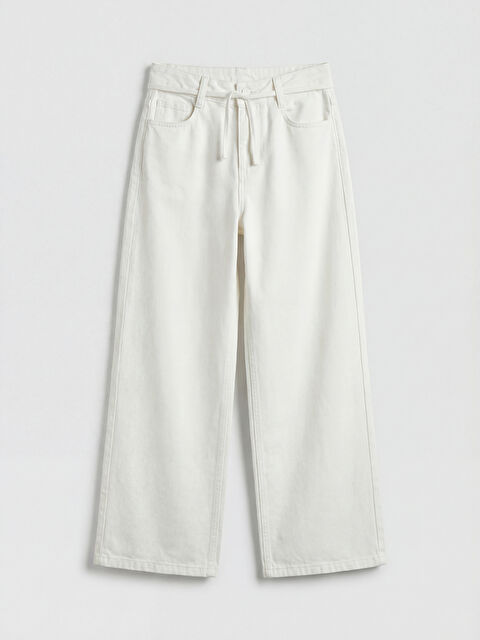 LCW Kids Wideleg Kız Çocuk Gabardin Pantolon - S6MP76Z4-R9J