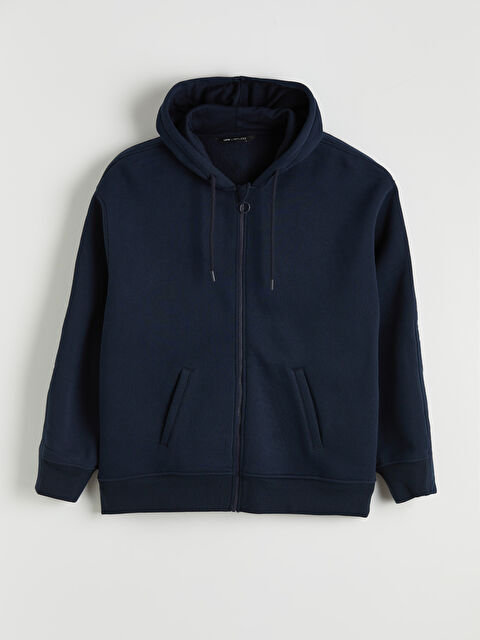 LCW Limitless Kolay Giyilebilir Kolları Çıtçıtlı Erkek Fermuarlı Sweashirt - S6MP81Z8-RFH