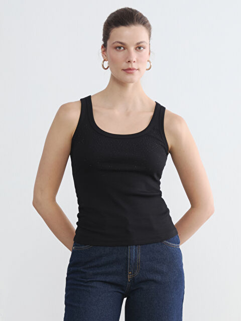 LCW EVERYDAY U Yaka Taşlı Kadın Atlet - S6MP94Z8-CVL