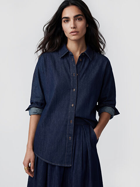 LCW Jeans Kadın Jean Gömlek