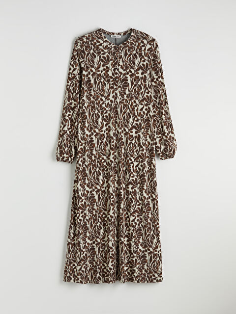 LCW Grace Hakim Yaka Çiçekli A Kesim Elbise - S6MQ36Z8-LQY