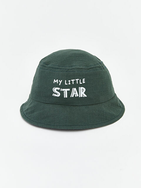 LCW ACCESSORIES Yazı Nakışlı Erkek Bebek Bucket Şapka