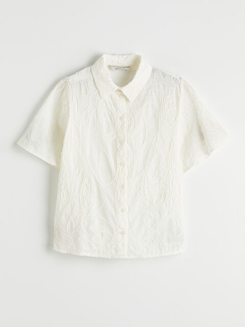 LCW STUDIO Nakışlı Brode Kadın Gömlek - S6MR20Z8-R9J