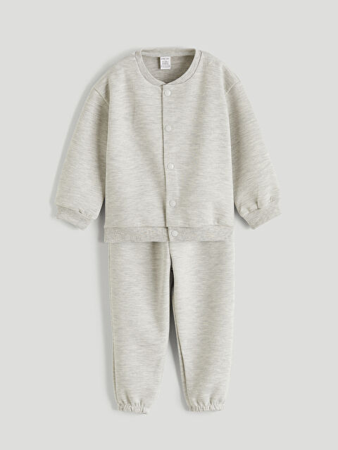 LCW baby Bisiklet Yaka Erkek Bebek Hırka ve Eşofman Altı - S6MR44Z1-847